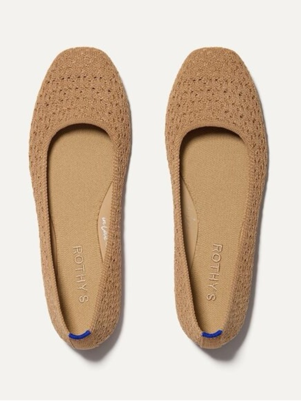 Rothy's Camel Knit Slip-On Ballet Flats